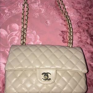 Beige Bag Gold Hardware